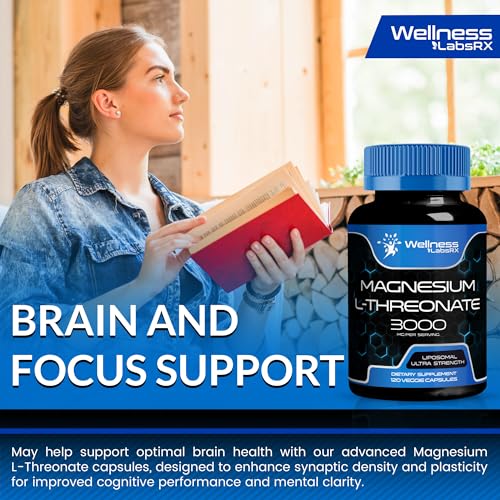 Magnesium l-Threonate Supplement Capsules 120 Count 3000mg X9996