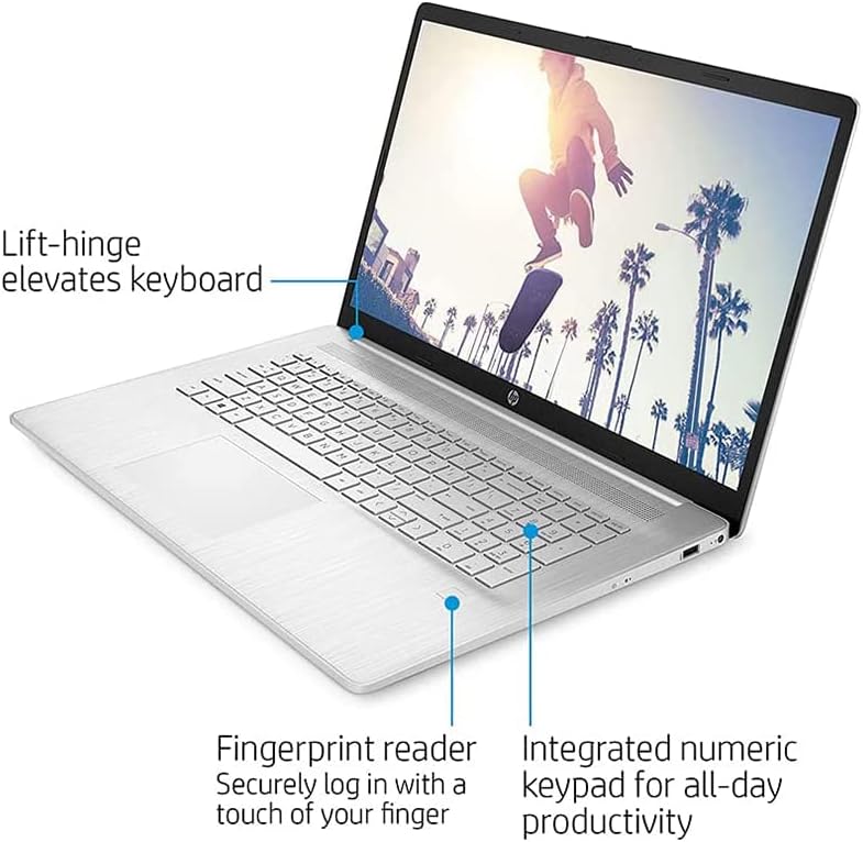 17.3" HD+ Touchscreen Laptop, AMD Ryzen 5, 12GB RAM, 1TB HDD, Silver K6097