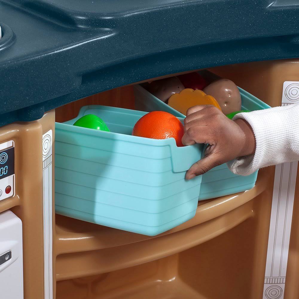 Tan/Blue Kids Play Kitchen R61941