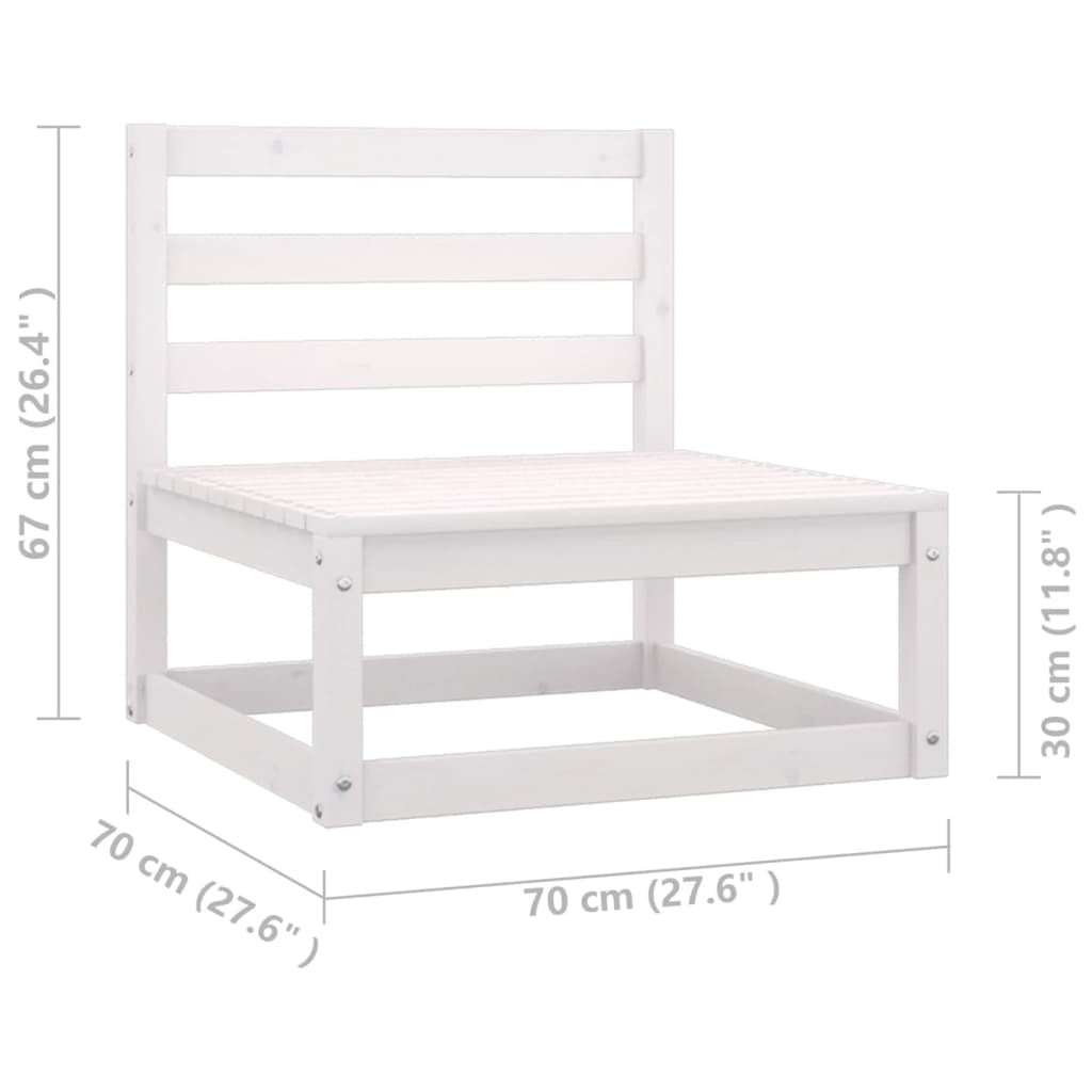 4 Piece White Pinewood Sectional Sofa Set with Cushion C134