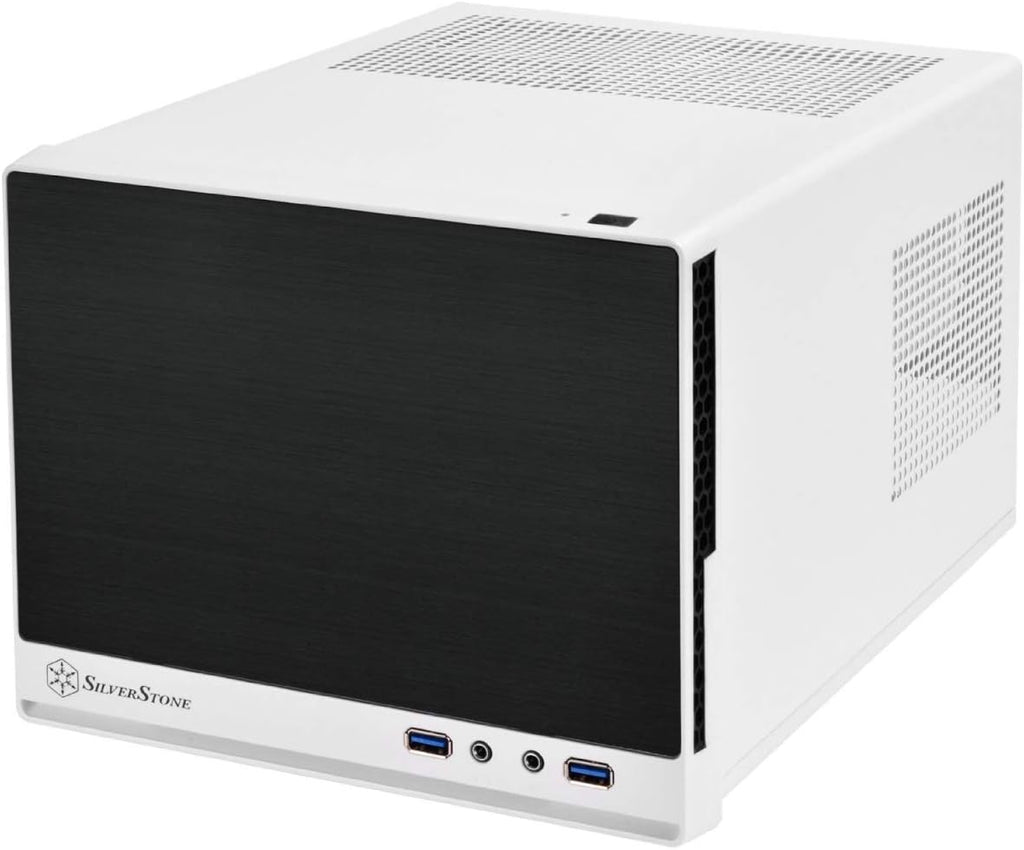 White & Black Mini-ITX Computer Case with Mesh Front Panel U25625