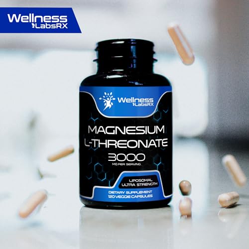 Magnesium l-Threonate Supplement Capsules 120 Count 3000mg X9996