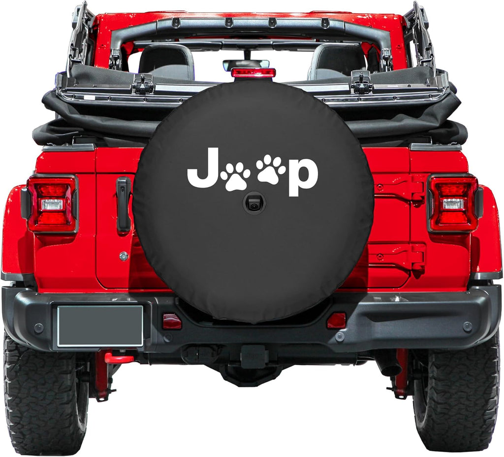 33" Soft Tire Cover with Back-up Camera Dog Paw Prints Pack of 2 C880242