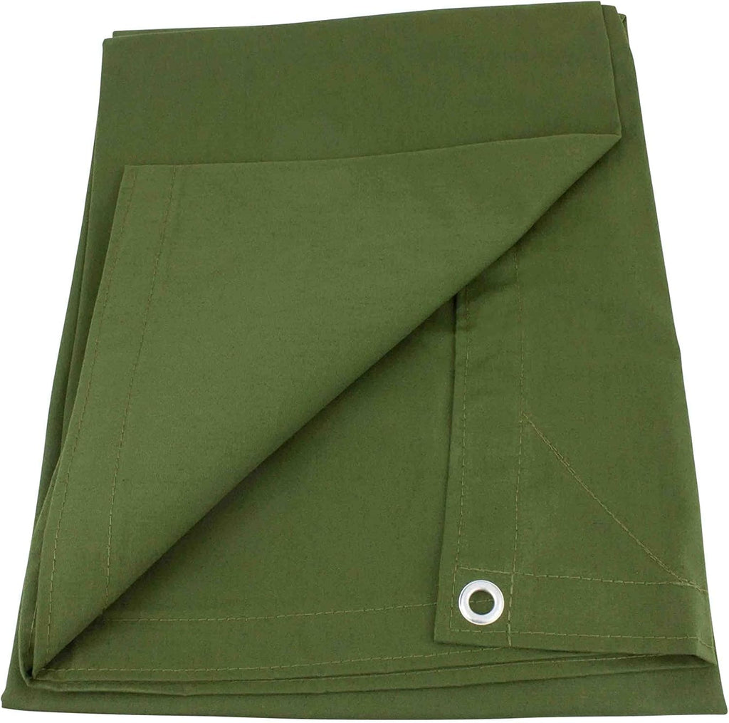 Green Canvas Tarp 12oz Water Resistant 20' x 20' F642600