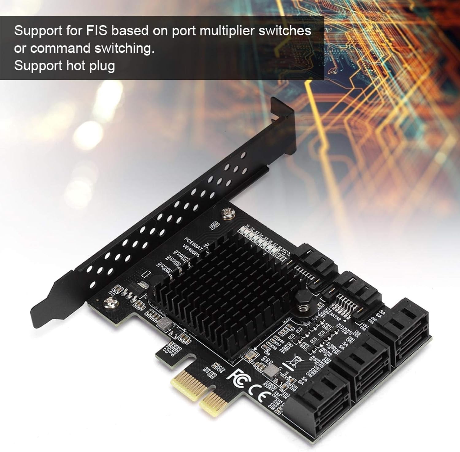 PCI-E to SATA3.0 Controller Expansion Card 8-Port, Pack of 2 W59035