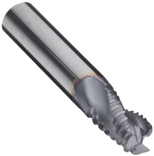 5/8x22 Diam Coarse Pitch 1-5/8x22 LOC 3 Flute Solid Carbide Corner Chamfer Roughing End Mill TiCN Finish H85717