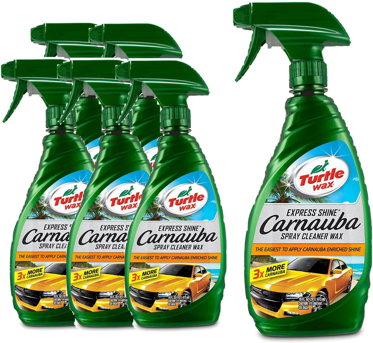 Carnauba Spray Cleaner Wax, 16 oz., Pack of 6 F9396