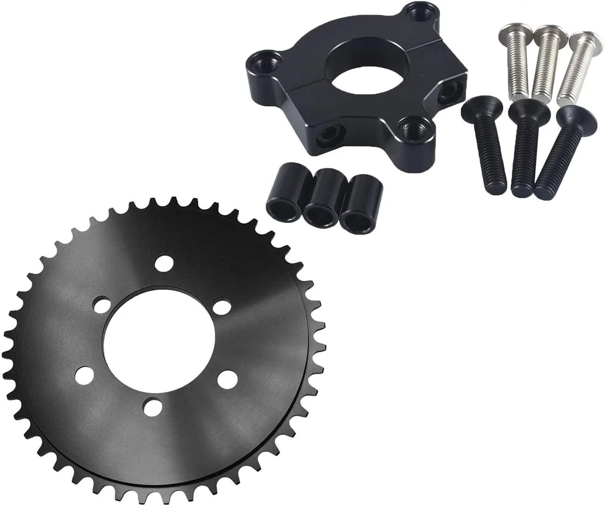 CNC Silver 44T Sprocket With 1.5" Adapter For 60cc 66cc 80cc Motorized Bicycle N26184