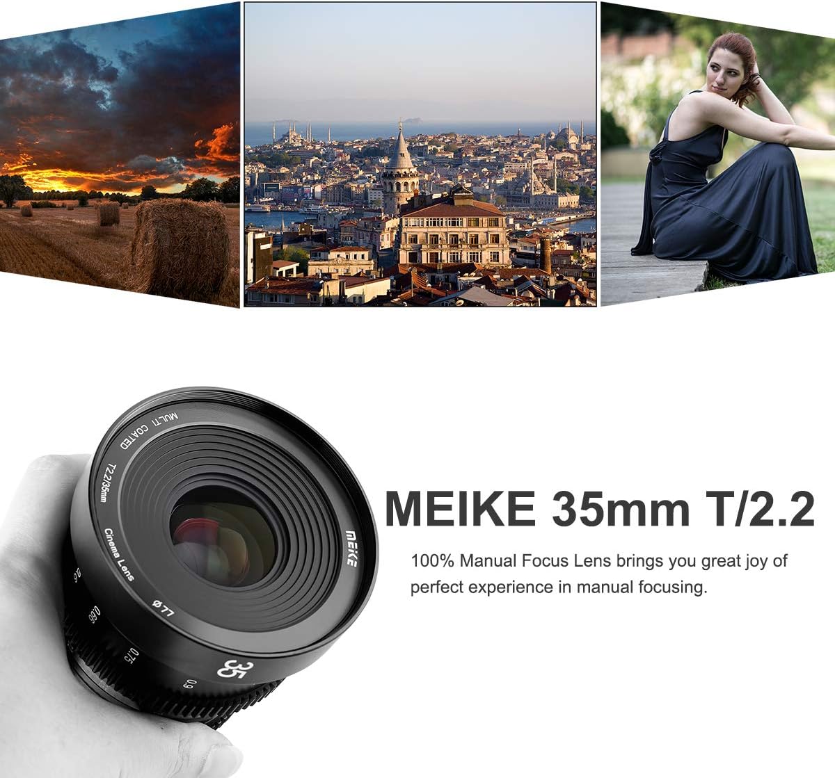 35mm T2.2 Manual Focus Cinema Lens for M43 Mount Cameras T106