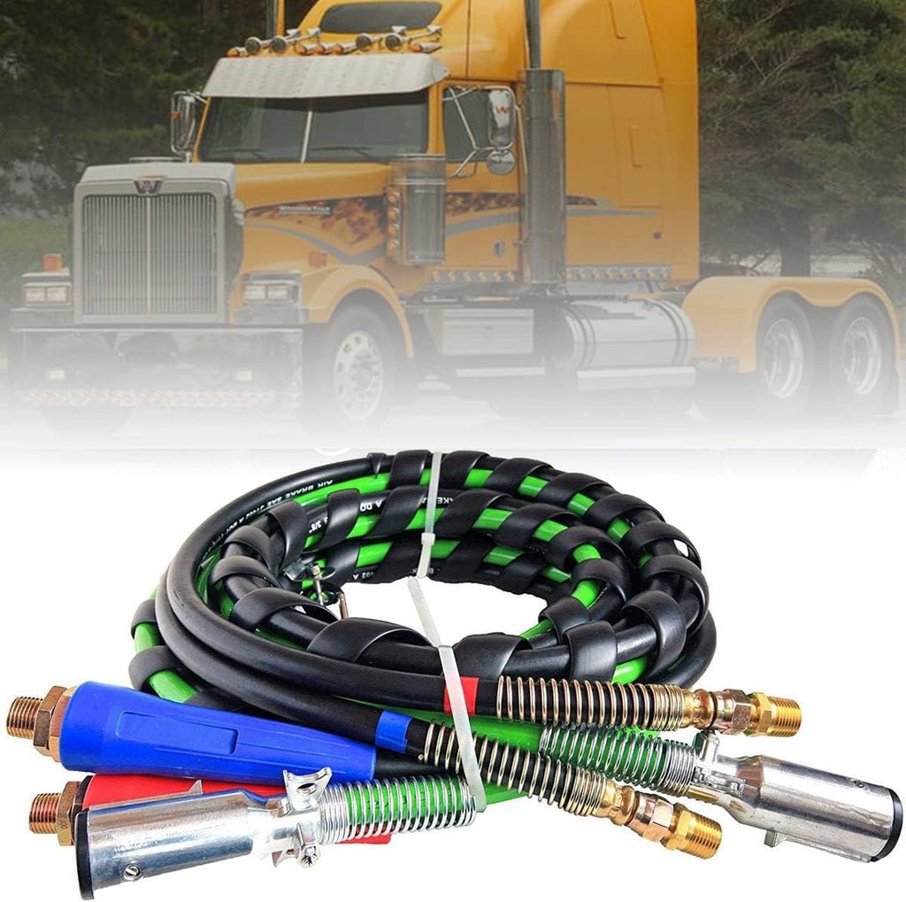 12Ft 3in1 ABS & Power Air Line Hose Assemblies for Semi Truck Trailer Tractor O781