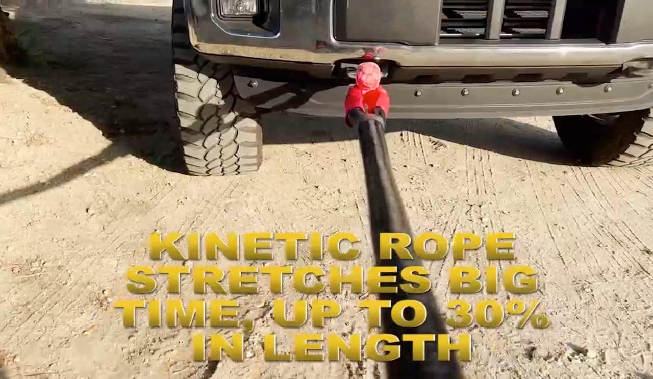 1" x 30' Kinetic Recovery Rope 30,250 lbs Breaking Strength Tow Strap Z628167