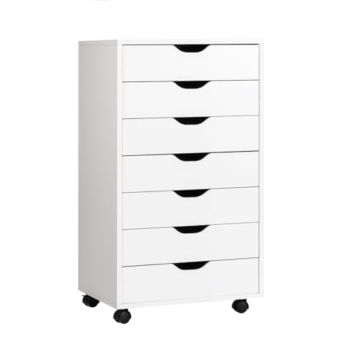 5 Drawers Black Vertical File Cabinet with Wheels A6088