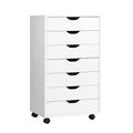5 Drawers Black Vertical File Cabinet with Wheels A6088