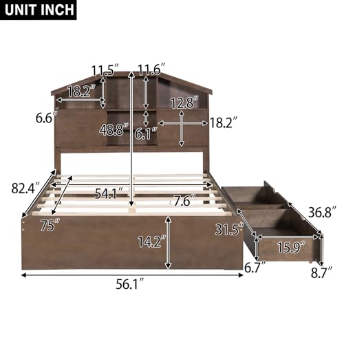 Grey Twin Size Solid Wood Canopy Daybed with 3 Storage Drawers V1205