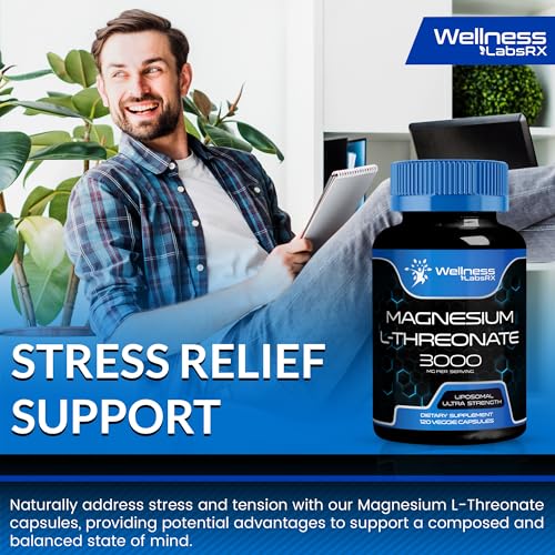 Magnesium l-Threonate Supplement Capsules 120 Count 3000mg X9996