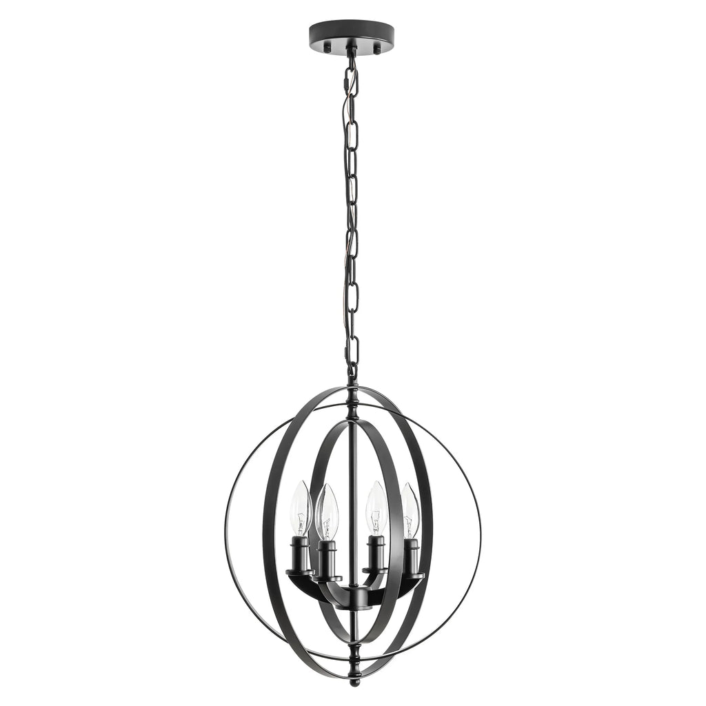4-Light Farmhouse Globe Candlestick Chandelier U3828