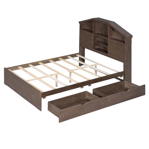 Grey Twin Size Solid Wood Canopy Daybed with 3 Storage Drawers V1205