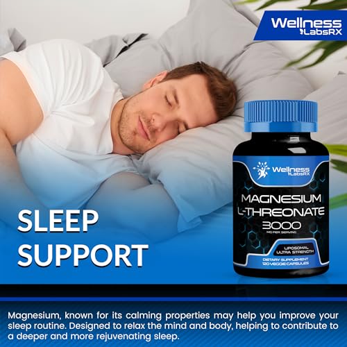 Magnesium l-Threonate Supplement Capsules 120 Count 3000mg X9996
