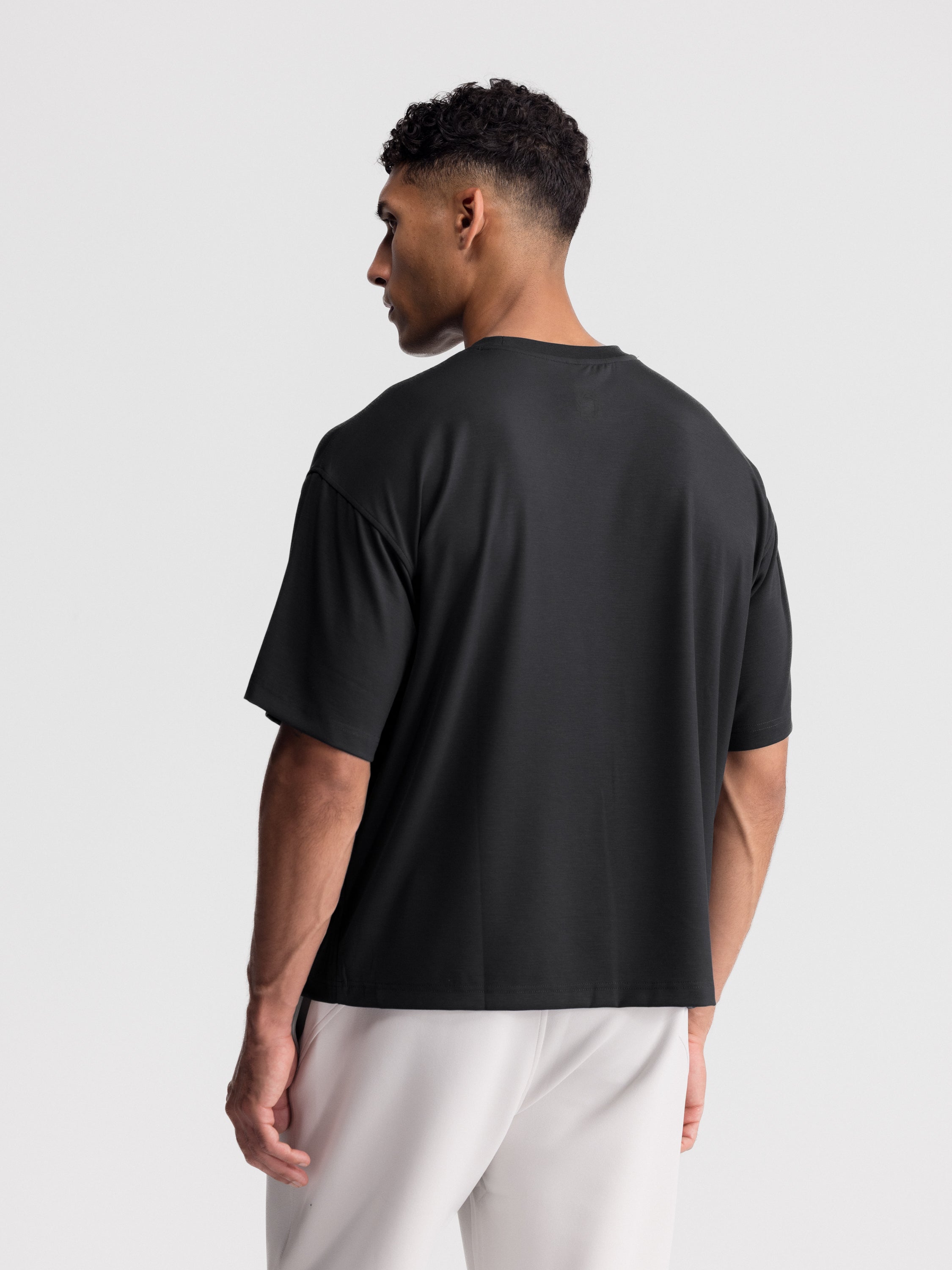 Cropped Oversized Athletic Tee