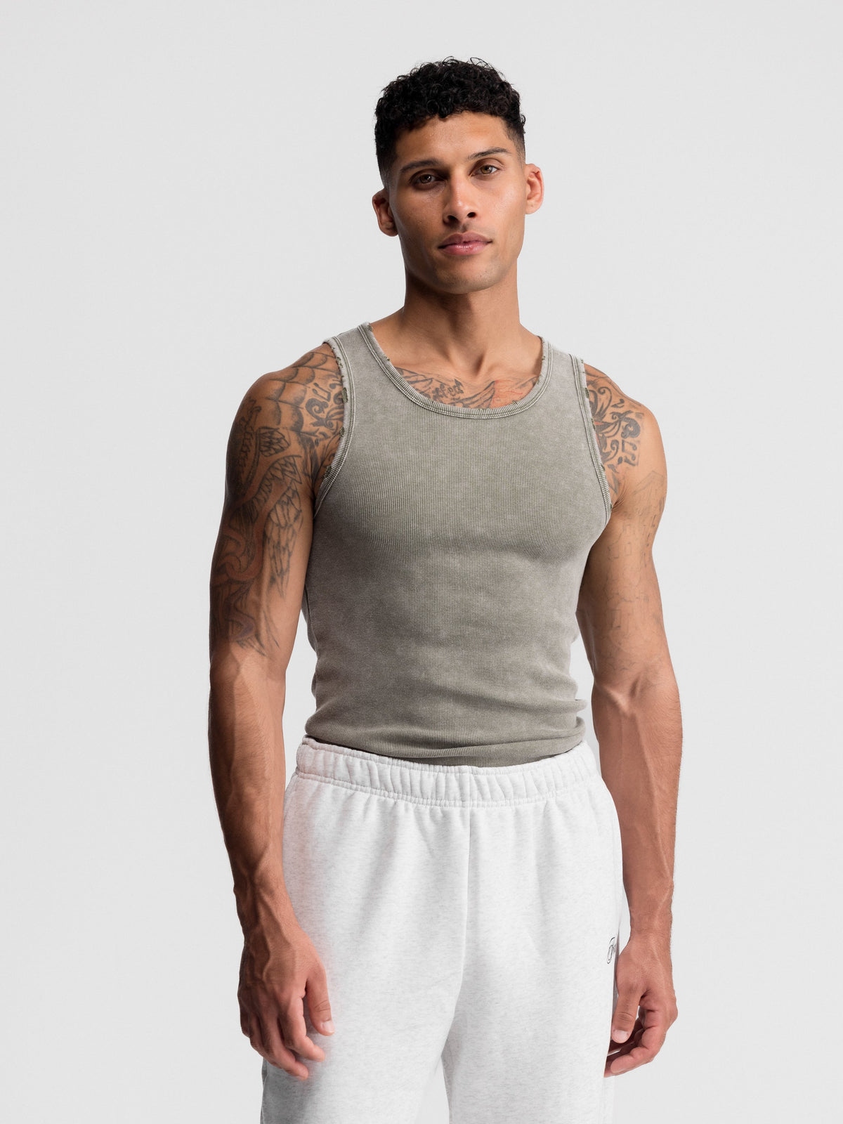 Premium Ultra-Soft Cotton Distressed Fitted Tank 4 Pack