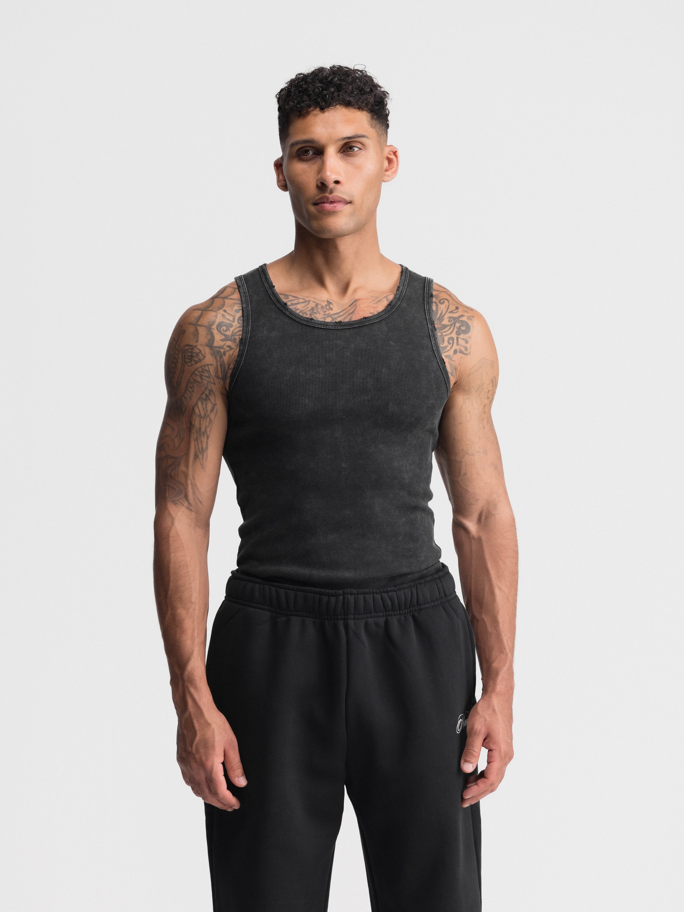 Premium Ultra-Soft Cotton Distressed Fitted Tank 4 Pack