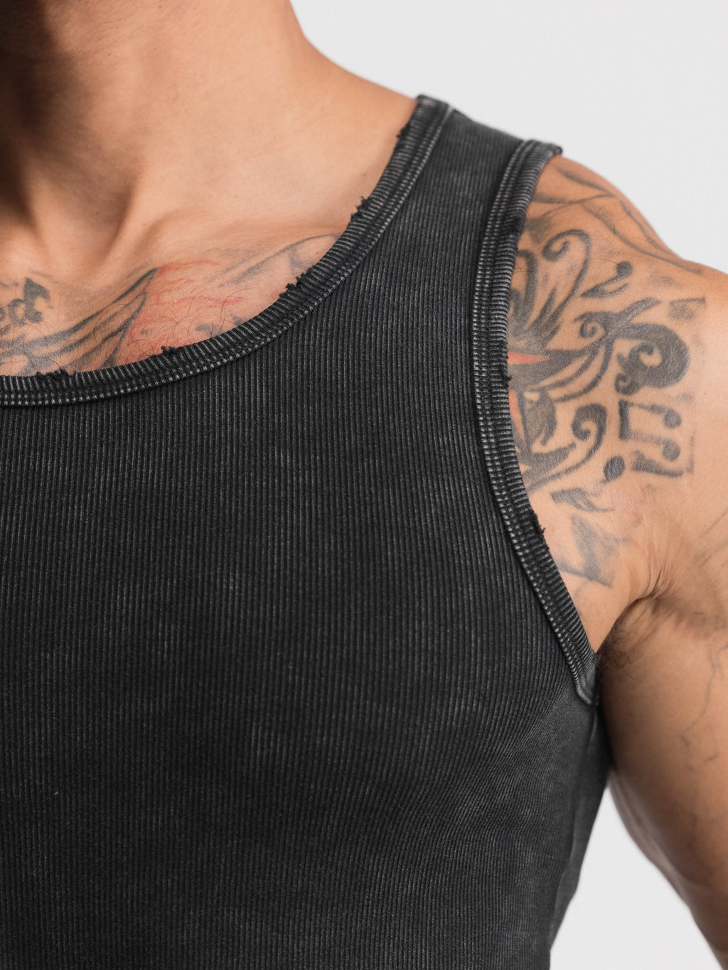 Premium Ultra-Soft Cotton Distressed Fitted Tank 4 Pack