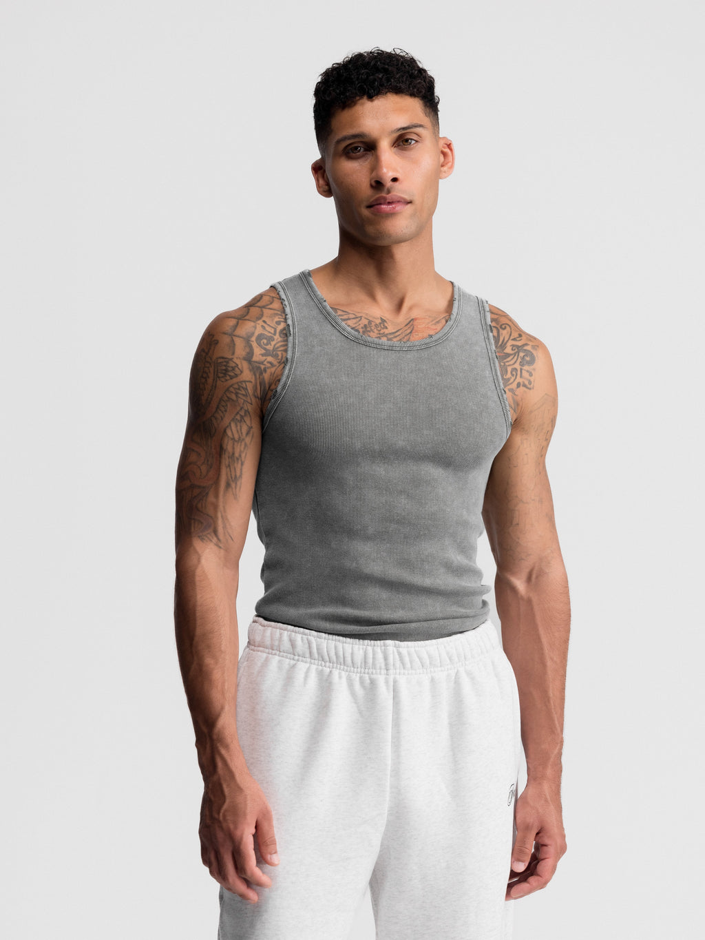 Premium Ultra-Soft Cotton Distressed Fitted Tank 2 Pack