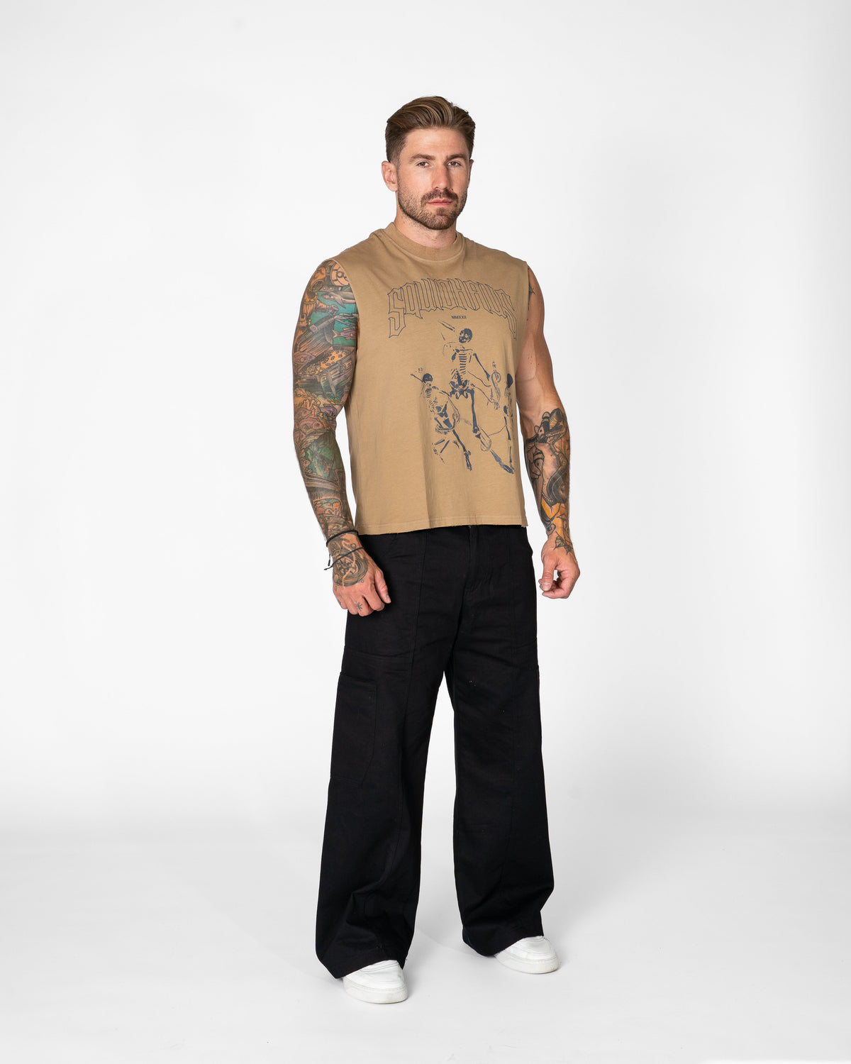 Vintage Cropped Relaxed Cut Off Tee