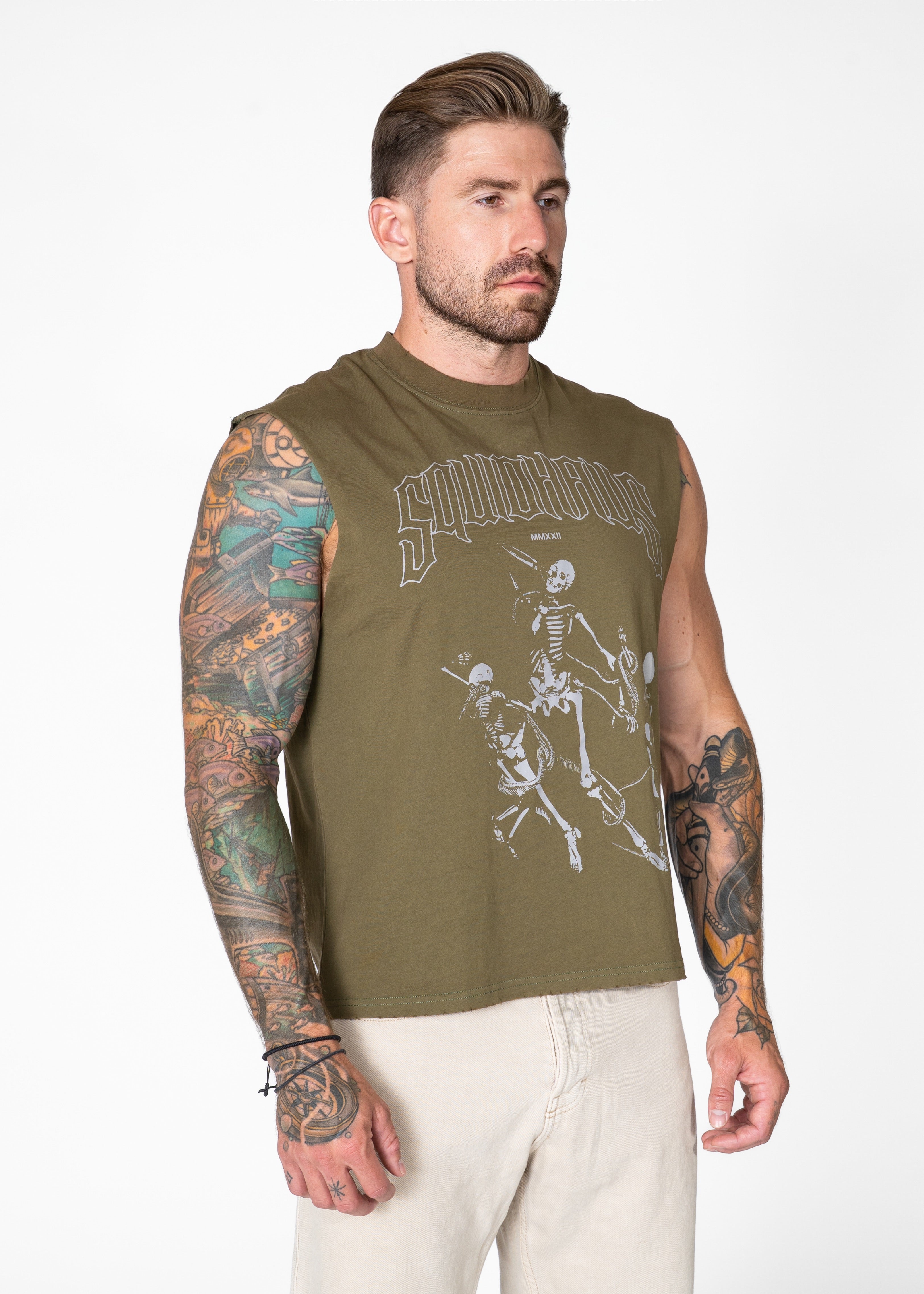 Vintage Cropped Relaxed Cut Off Tee