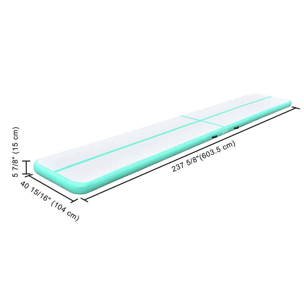 20ft Green Gymnastics Tumble Track with Pump W976851