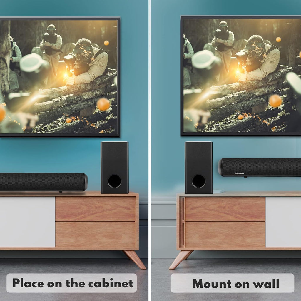 28-Inch 120W Sound Bar with Subwoofer and Wireless Bluetooth F168385