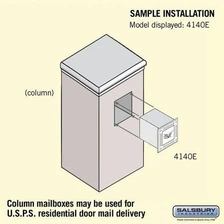 Green Cast Aluminum Column Mailbox T8120