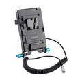 V-Mount Battery Plate with 15mm Rod Mount with Coiled Cable C383580