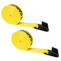 2 Pack 25 Foot Long 2 Inch Wide Replacement Strap with Black Flat Hook D97858