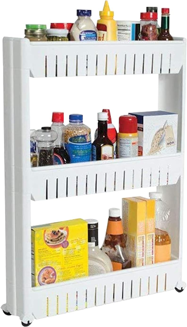 3 Tier Slim Rolling Storage Cart with Wheels C79087