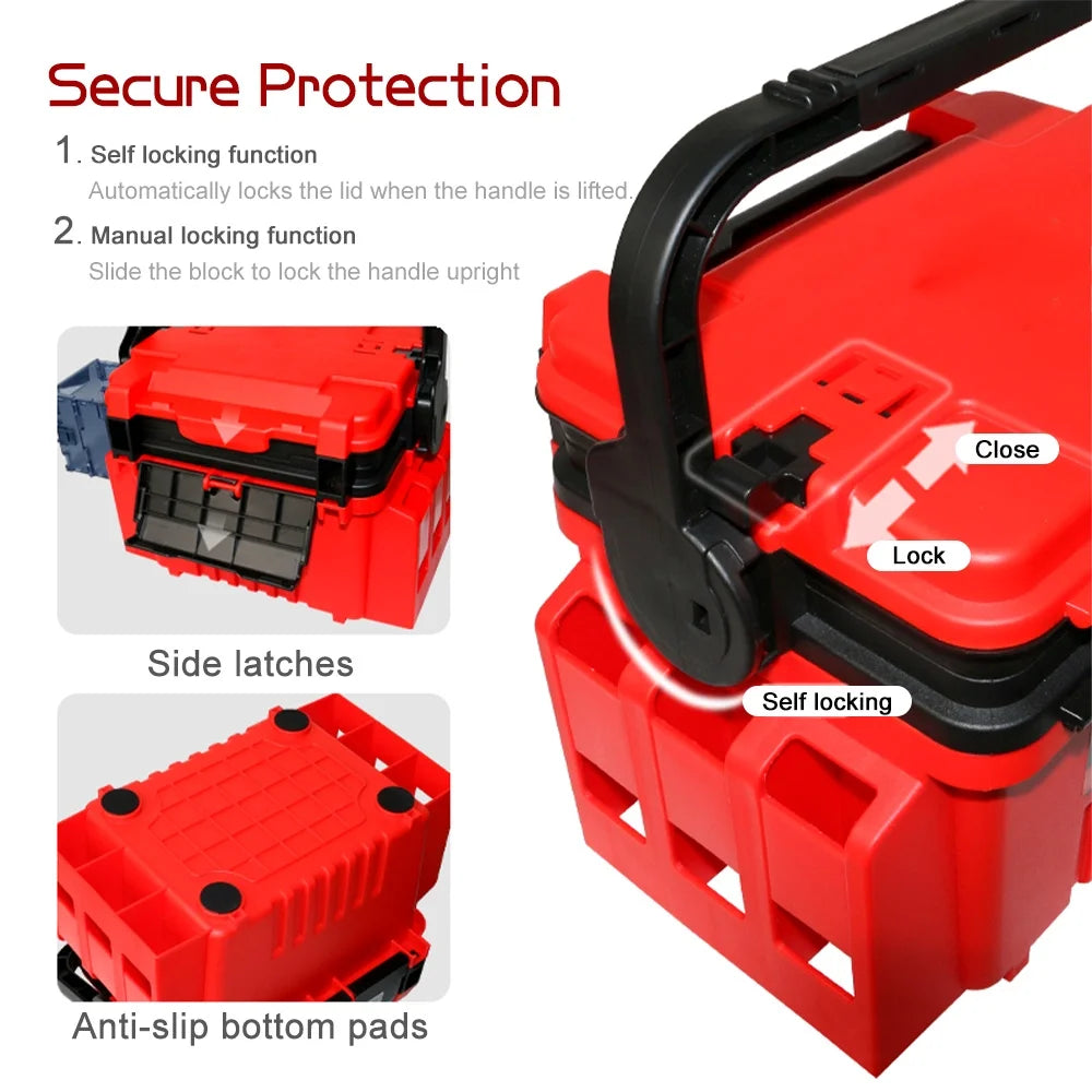 Fishing Tackle Box Travel Fishing Case Portable Gear Organizer T401952