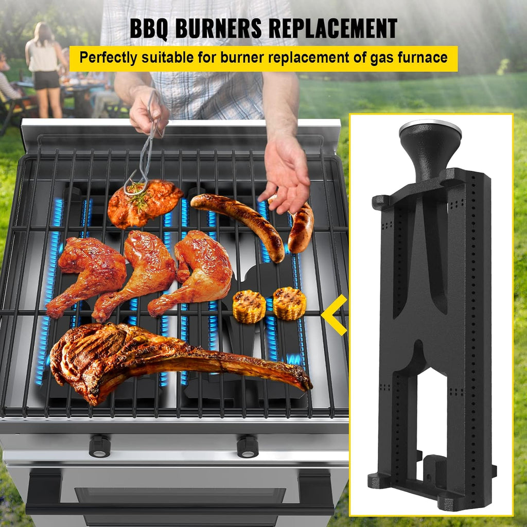 Cast Iron BBQ Burner Replacement, 2 Packs, 16.1" Length H542