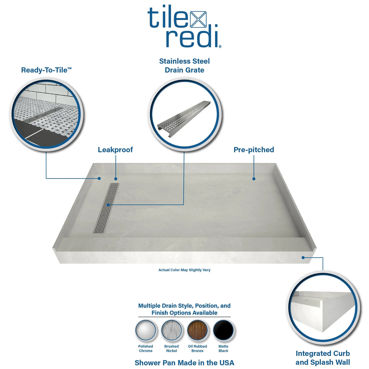 36" X 72" Rectangular Shower Base E621