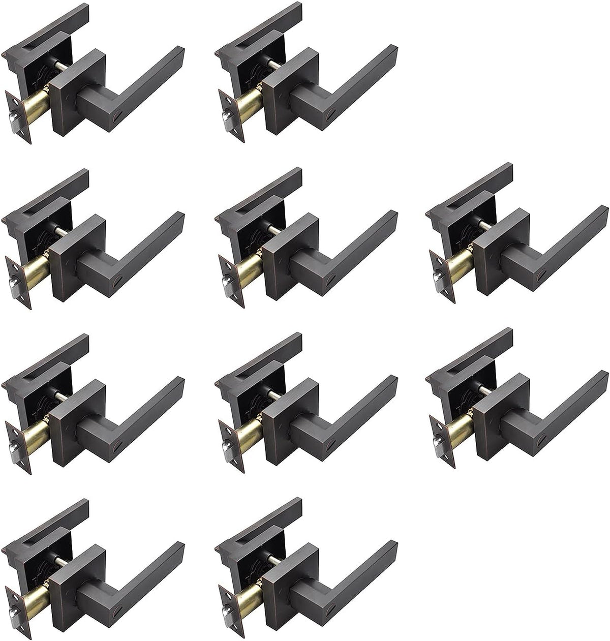 Brushed Bronze Zinc Alloy Door Lever Lock Q581617