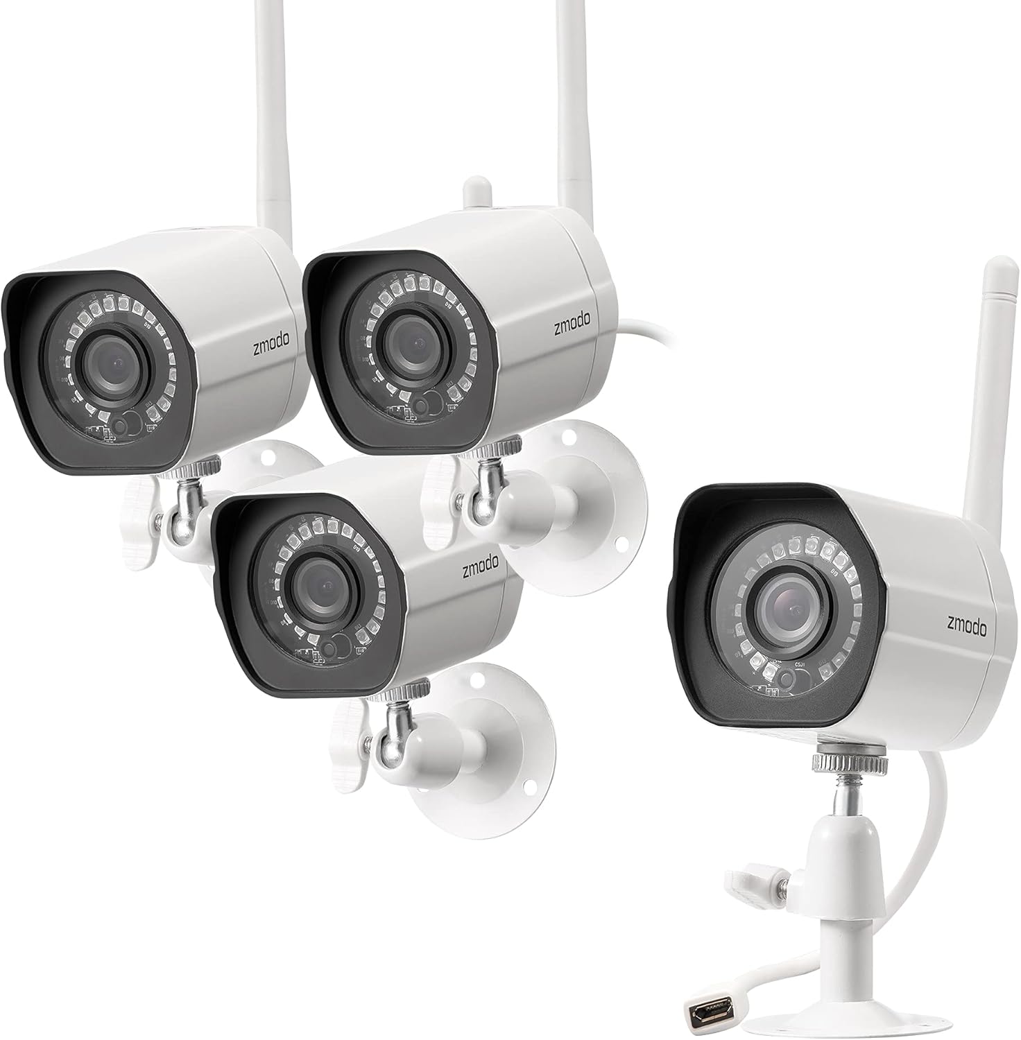 White 1080p Wireless Security Camera 2 Pack N1607