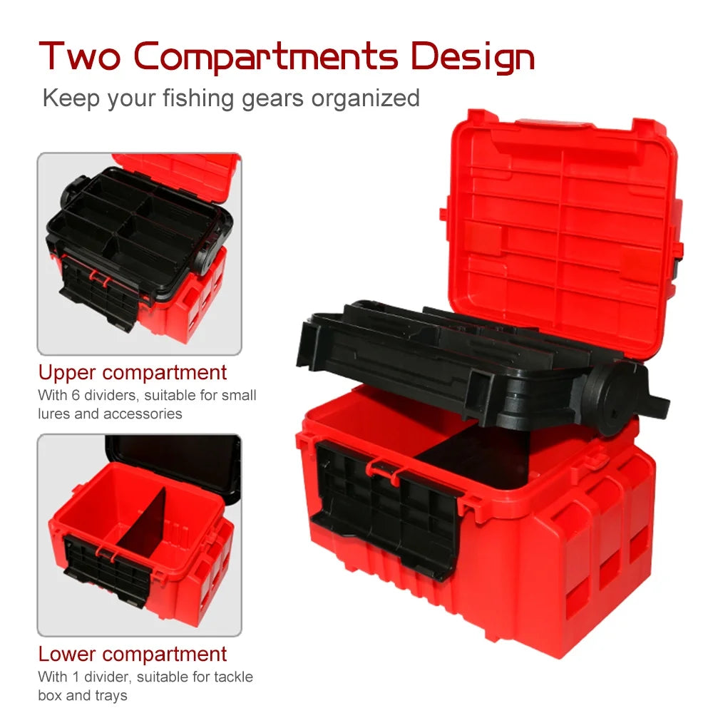 Fishing Tackle Box Travel Fishing Case Portable Gear Organizer T401952