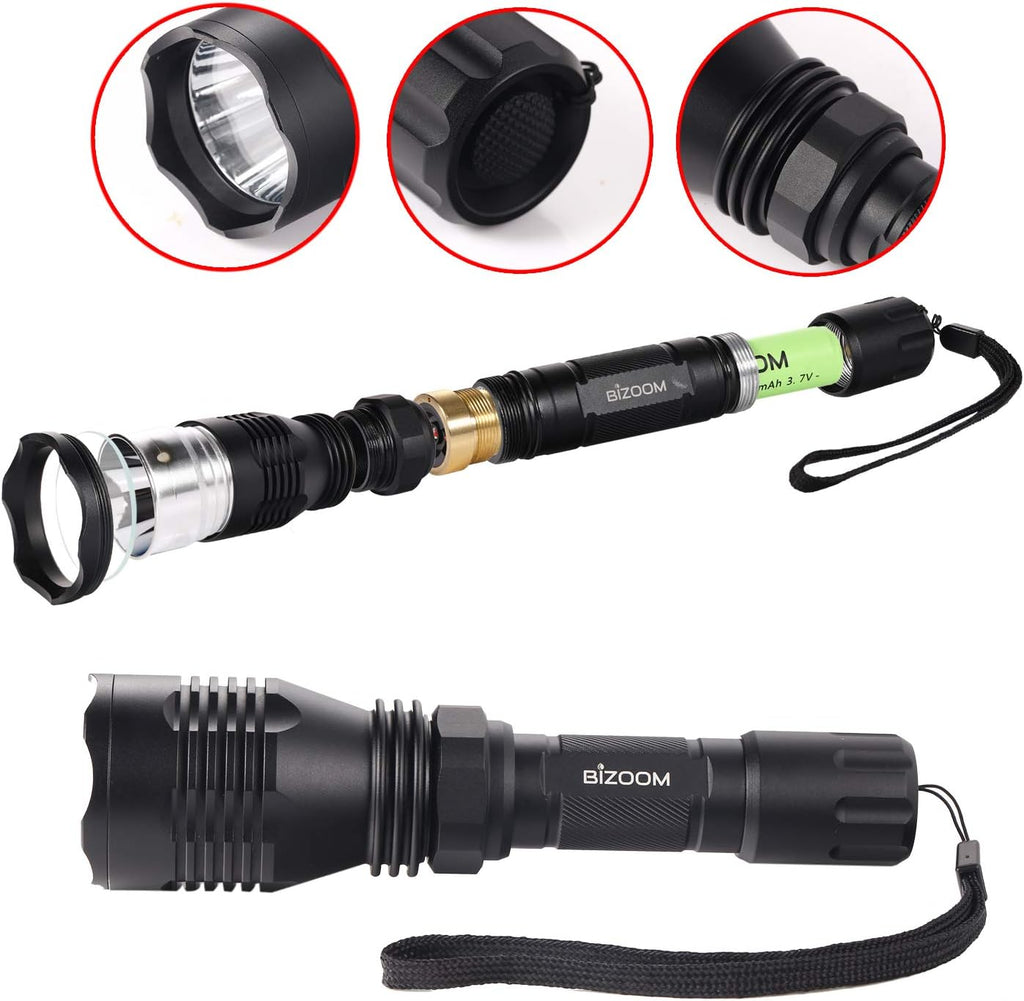 Red Green Hunting Flashlight with Pressure Switch, Pack of 2 P8507