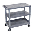Gray 18x32 Cart with 2 Flat and 1 Tub Shelves B472