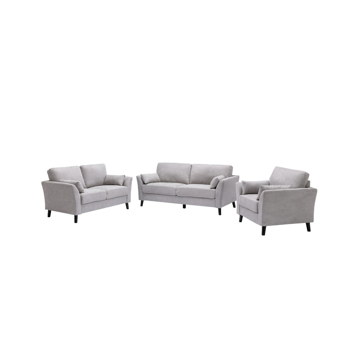 Linen Fabric Sofa Loveseat Chair Set K4912