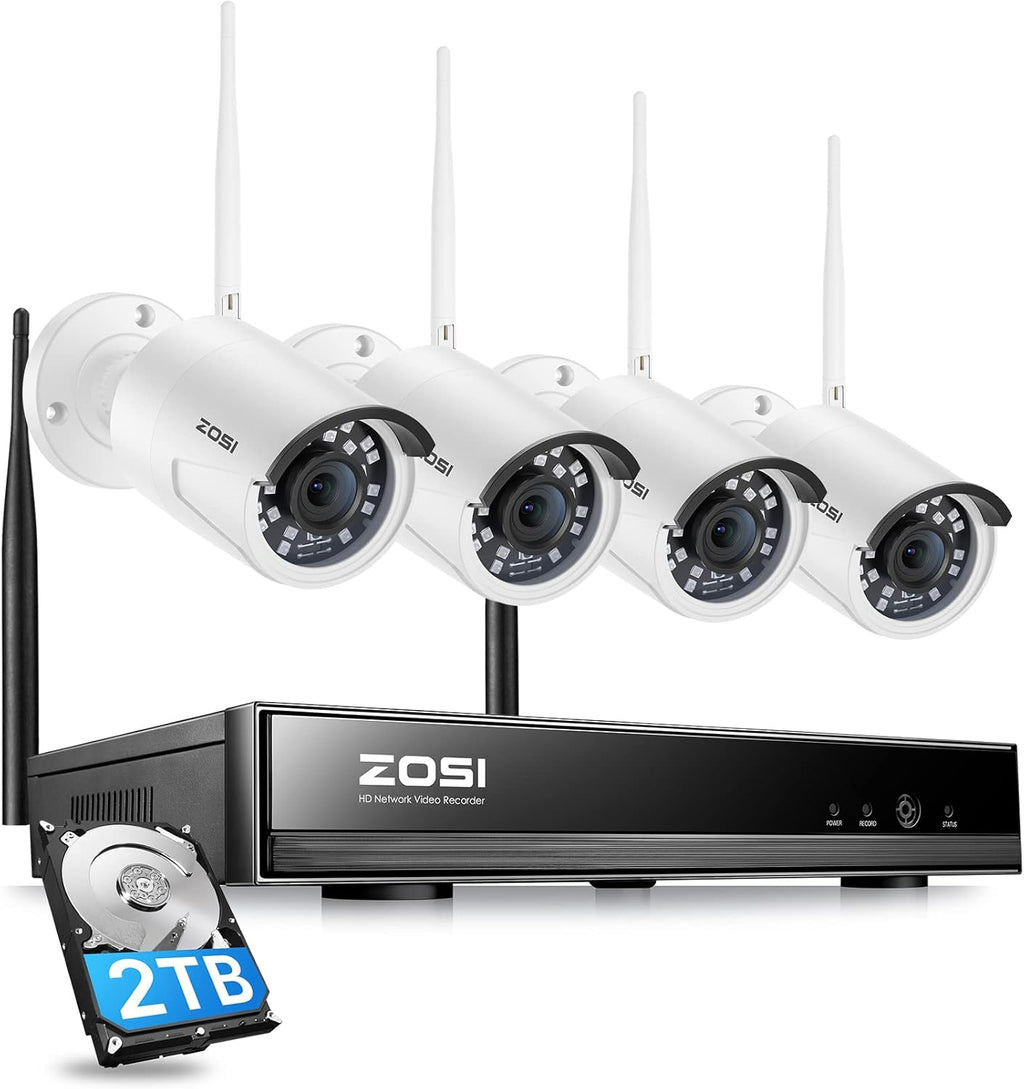 4PACK 1080P HD TVI Security Cameras Waterproof CCTV Cameras W2007