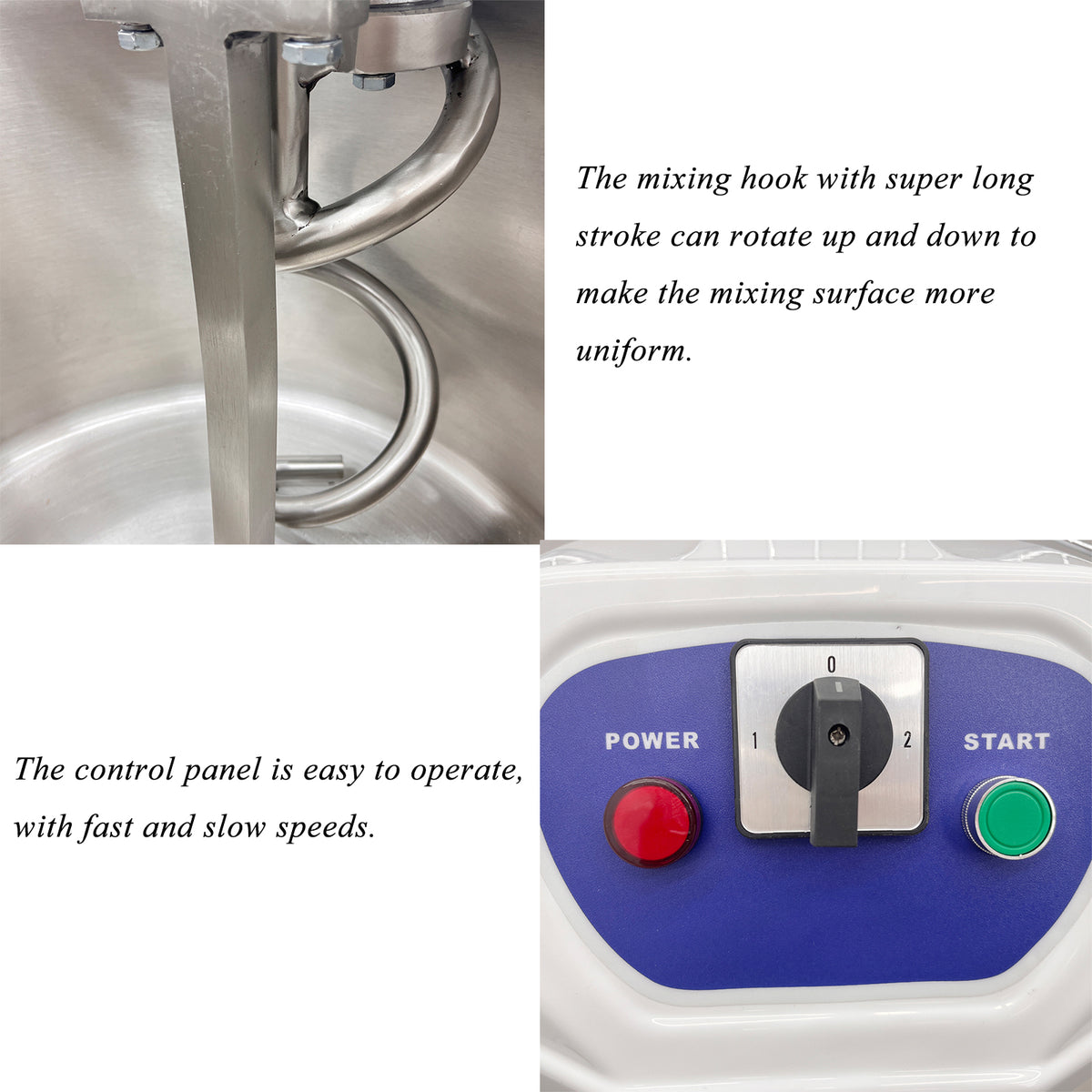 60L Electric Dough Mixer Double Speed Three-Phase Voltage 220V W199550
