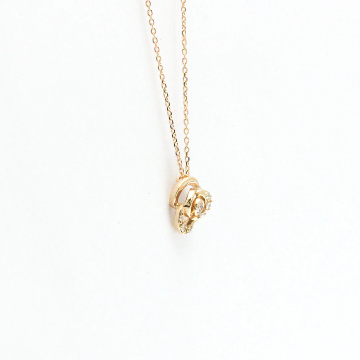 Pink Gold Diamond Pendant Necklace H143274