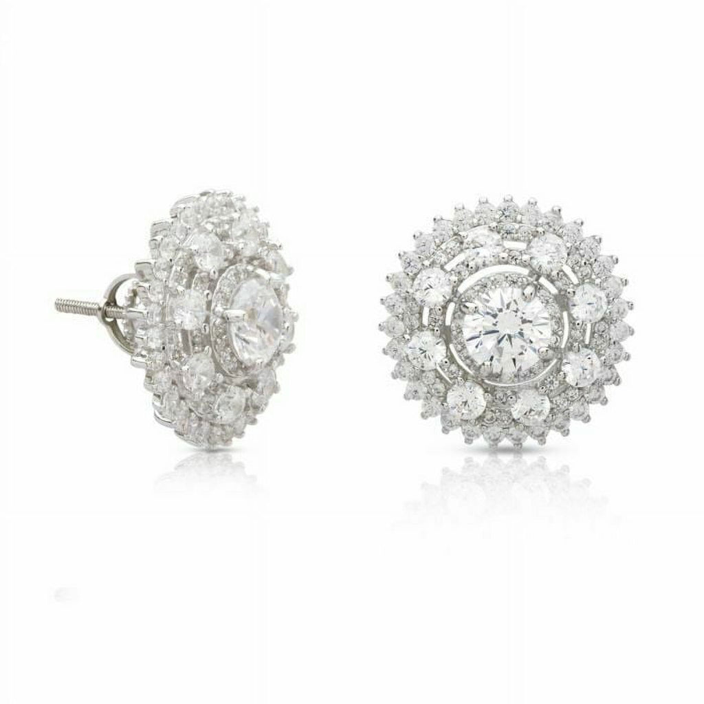 14k White Gold Diamond Stud Earrings F53135
