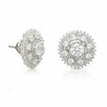 14k White Gold Diamond Stud Earrings F53135