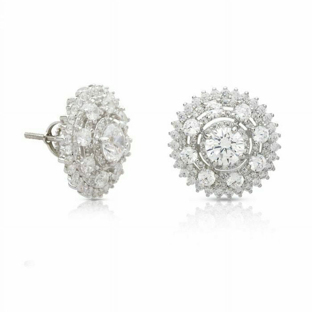 14k White Gold Diamond Stud Earrings F53135